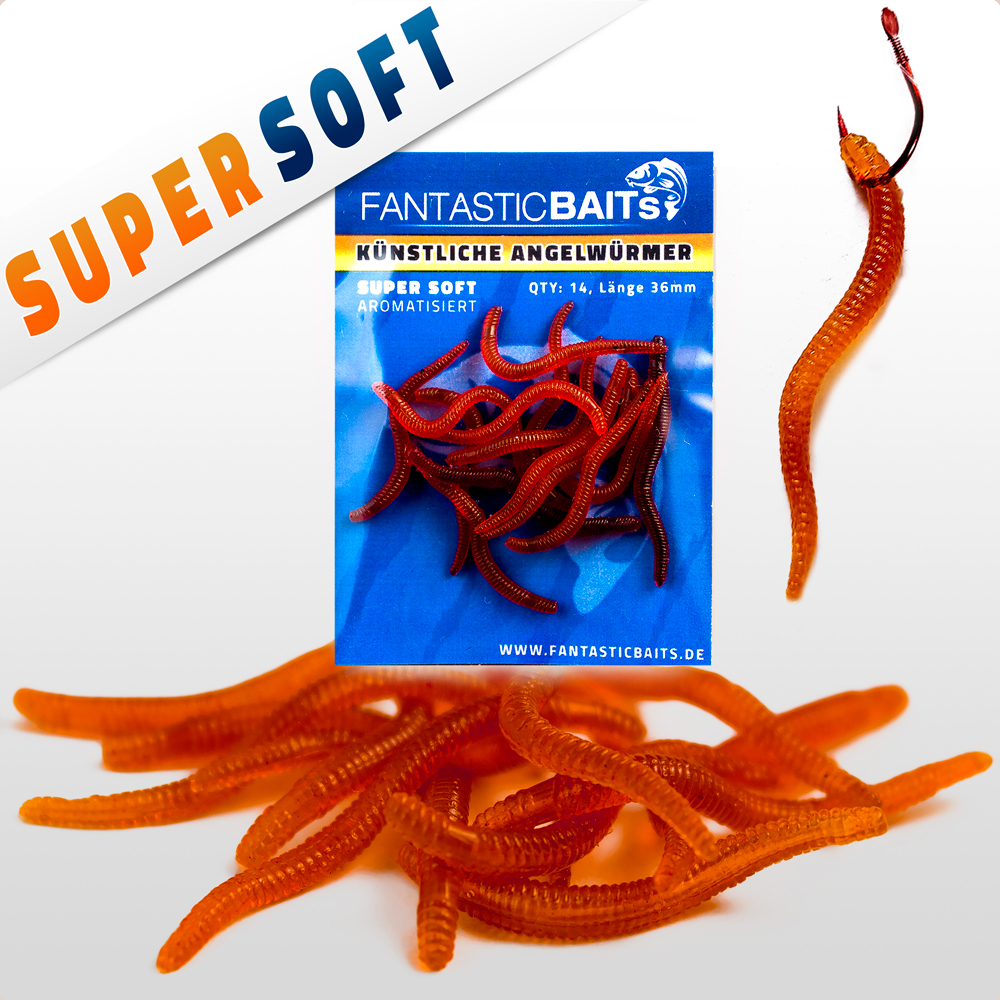 100 Stück Künstliche Angelwürmer - Leuchtköder Für Forelle & Barsch