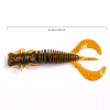 Kunstköder 63mm Larve Aroma Barsch Forelle Trout Köder Angeln Gummiköder Softbait Universal Flusskrebs