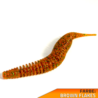 Big Worms Wurm gerippt Angelk&ouml;der Brown Flakes...