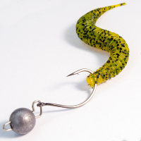 Big Worms Wurm gerippt Angelköder Multi Flake Tintenfisch