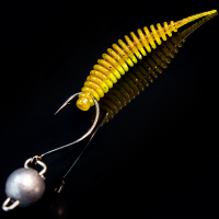 Kunstköder Rib-Worm Blue Green UV Tintenfisch