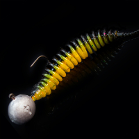 Kunstköder Rib-Worm Blue Green UV Tintenfisch