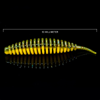 Kunstköder Rib-Worm Blue Green UV Tintenfisch