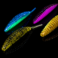 Kunstköder Rib-Worm Blue Green UV Tintenfisch