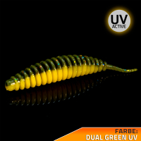 Kunstk&ouml;der Rib-Worm Dual Green UV Tintenfisch