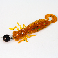 Kunstköder Larve Top Köder Aroma Barsch Forelle Trout Köder Angeln Gummiköder Purple / Flakes Shrimp