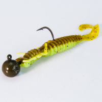 Kunstköder Larve Top Köder Aroma Barsch Forelle Trout Köder Angeln Gummiköder Purple / Flakes Shrimp