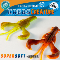 Kunstköder Krebse Aroma Barsch Forelle Trout Köder Angeln Gummiköder Softbait Fluo Green UV Flusskrebs