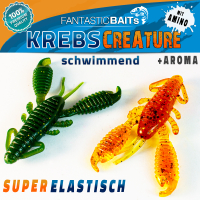 Krebse Kunstköder schwimmend +Aroma Barsch Forelle Trout Köder Angeln Gummiköder Cinnamon Knoblauch