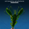 Krebse Kunstköder schwimmend +Aroma Barsch Forelle Trout Köder Angeln Gummiköder Green UV pur / ohne