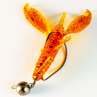 Krebse Kunstköder schwimmend +Aroma Barsch Forelle Trout Köder Angeln Gummiköder Green UV Knoblauch