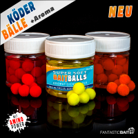 Köder Soft Balls Forellenköder Trout Lachsei Pose Method Feedern Boilies +Aroma Rot Fluo-UV Krebs