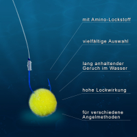 Köder Soft Balls Forellenköder Trout Lachsei Pose Method Feedern Boilies +Aroma Gelb Wurm